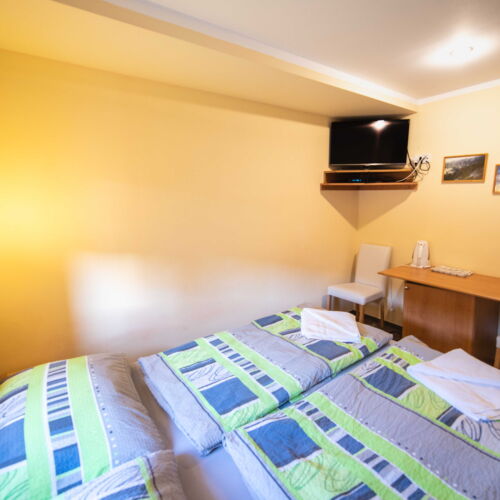 Pokoj se sprchou  s manželskou postelí