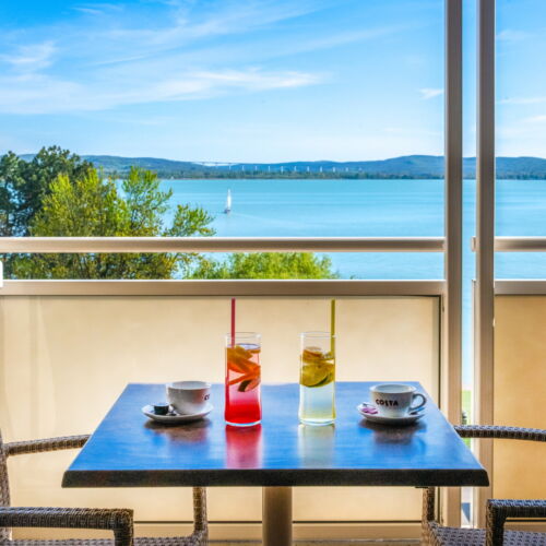 Camera twin deluxe cu vedere spre lac (se poate solicita pat suplimentar)