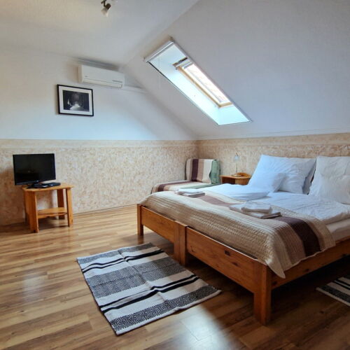 Apartament 3-osobowy na poddaszu z klimatyzacją z 1 pomieszczeniem sypialnianym