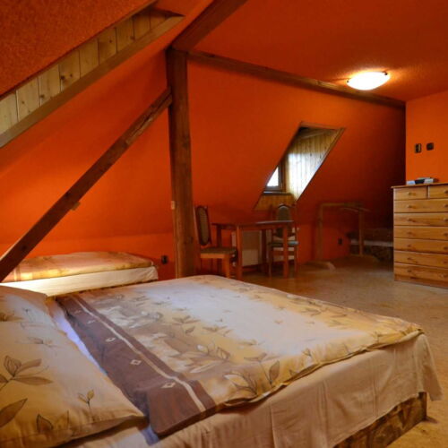 Pokoj se společnou koupelnou  pro 4 os.