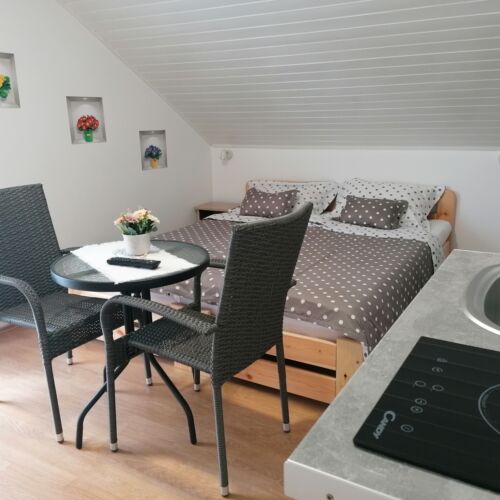 Apartament 2-osobowy z klimatyzacją z aneksem kuchennym z 1 pomieszczeniem sypialnianym