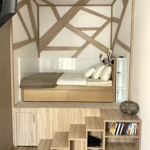 Földszinti teraszos 2 fős apartman 1 hálótérrel