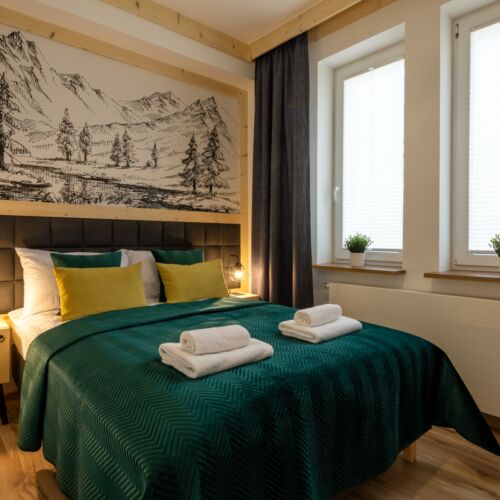 Apartament 4-osobowy Deluxe z własną kuchnią z 2 pomieszczeniami sypialnianymi