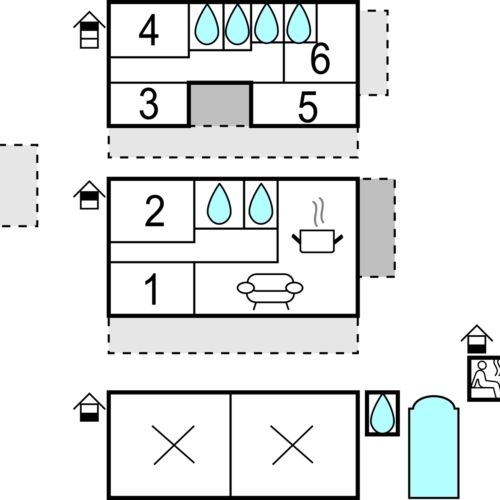 Domek letniskowy 12-osobowy 