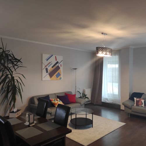 Apartament 2-osobowy z tarasem z 1 pomieszczeniem sypialnianym (możliwa dostawka)