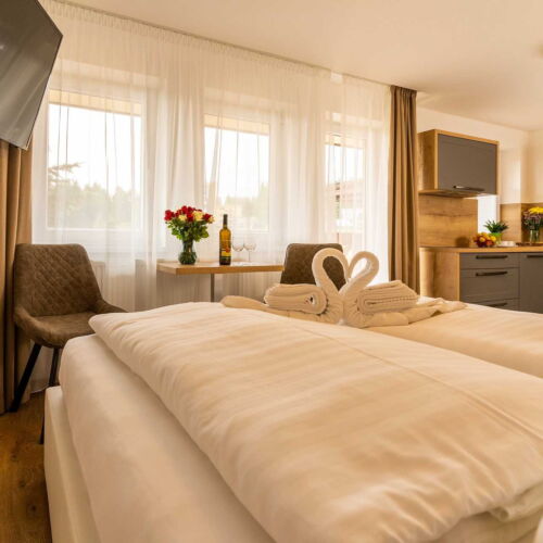 Apartman se sprchou s privátní koupelnou mimo apartmán pro 2 os.