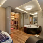Apartament la parter cu sauna cu 1 camera pentru 2 pers.