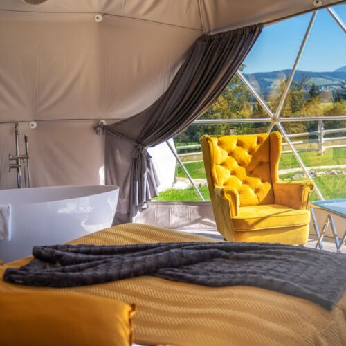 Domek całoroczny 2-osobowy z widokiem na góry