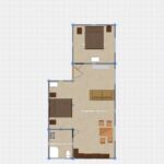 Apartament la mansarda cu aer conditionat cu 2 camere pentru 6 pers.