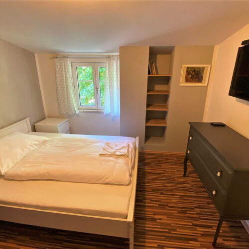 Pokoj se sprchou  s manželskou postelí