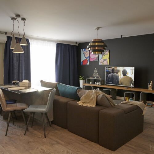 Apartament 3-osobowy Wystrój wnętrz z balkonem z 1 pomieszczeniem sypialnianym