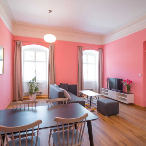 Apartman se sprchou s vlastní kuchyní s manželskou postelí s 1 ložnicí (s možností přistýlky)