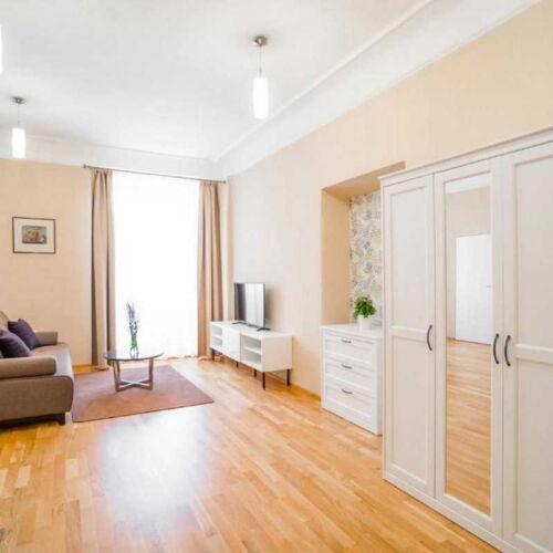 Apartman s klimatizací se sprchou s manželskou postelí s 1 ložnicí