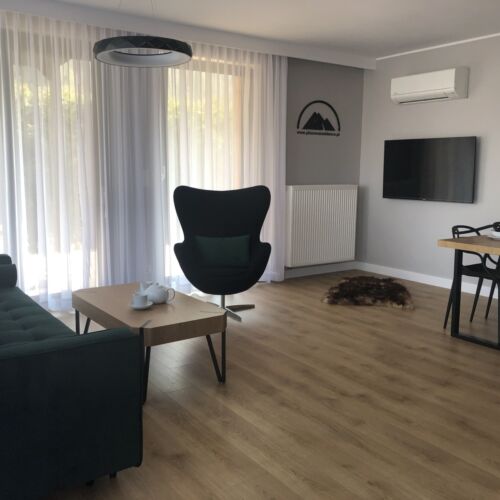 Apartament 4-osobowy na parterze z widokiem na góry z 2 pomieszczeniami sypialnianymi