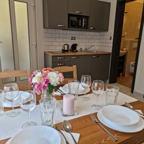 Apartament 4-osobowy na parterze z tarasem z 2 pomieszczeniami sypialnianymi