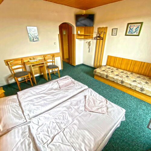 Dreibettzimmer mit Dusche und Terasse (Zusatzbett möglich)