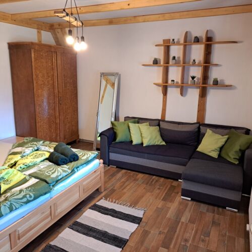 Apartmán (v celku) s manželskou posteľou s výhľadom na dvor  (s možnosťou prístelky)