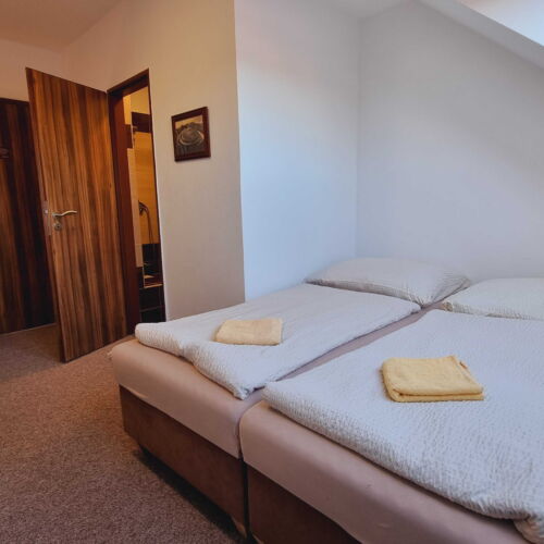 Pokoj se sprchou se společnou kuchyňkou pro 3 os.