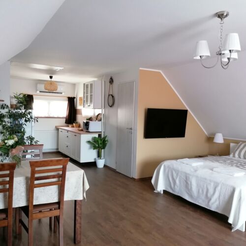 Apartament classic la mansardă cu 2 camere pentru 4 pers.