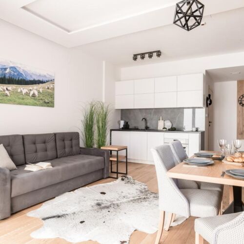 Apartament 6-osobowy z tarasem z widokiem na góry z 3 pomieszczeniami sypialnianymi