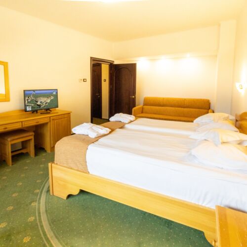 Camera tripla superior cu vedere spre munte