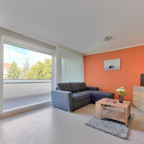 Premium 2-Zimmer-Apartment für 4 Personen mit Balkon