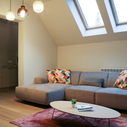 Apartament mansardă cu 1 camera pentru 4 pers.
