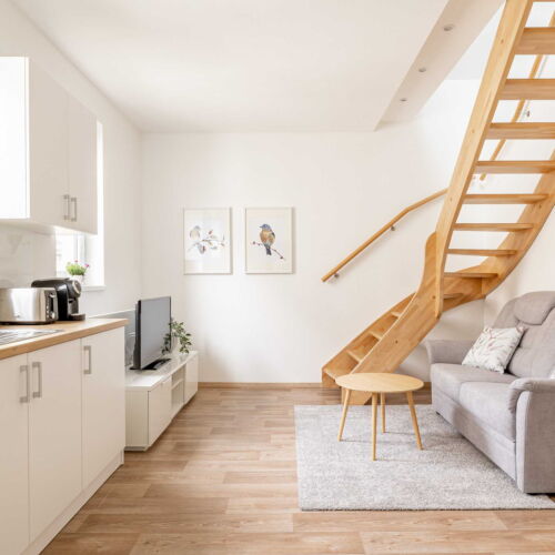 Apartman se sprchou s vlastní kuchyňkou s manželskou postelí s 1 ložnicí