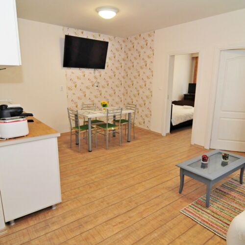 Apartament la parter cu 2 camere pentru 4 pers.