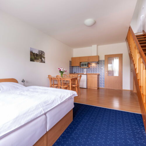 Apartman se sprchou s vlastní kuchyňkou pro 5 os. s 1 ložnicí