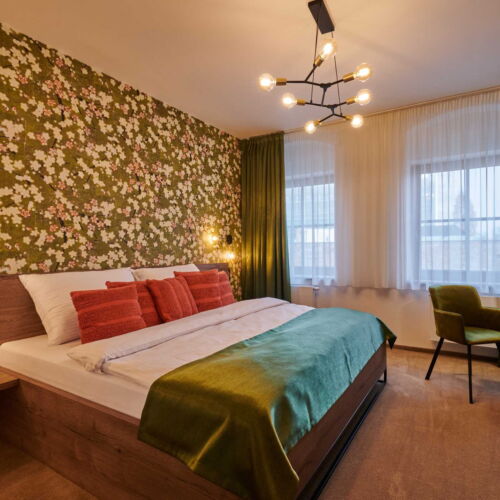 Apartament cu cadă cu chicinetă proprie cu 1 camera pentru 2 pers. (se poate solicita pat suplimentar)