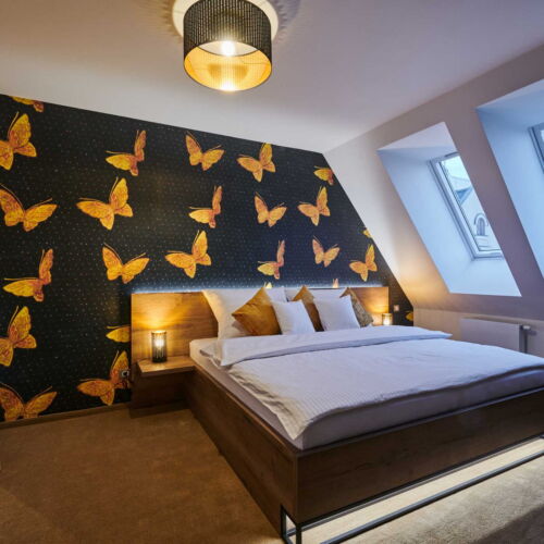 Apartament cu aer condiționat cu duș cu 1 camera pentru 2 pers. (se poate solicita pat suplimentar)