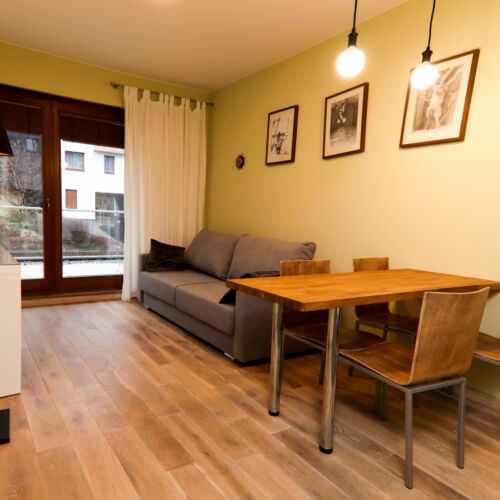 Apartament 4-osobowy na parterze z tarasem z 2 pomieszczeniami sypialnianymi