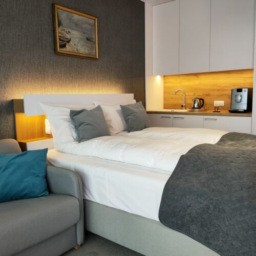 Apartament 4-osobowy z widokiem na morze z 1 pomieszczeniem sypialnianym