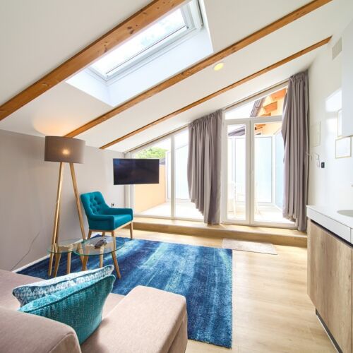 Attic Mansard 1-Room Apartment for 2 Persons