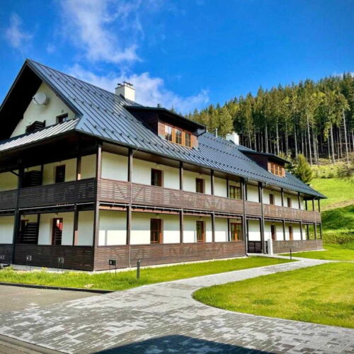 Apartman se sprchou s vlastní kuchyňkou s manželskou postelí s 1 ložnicí (s možností přistýlky)