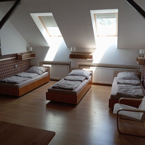 Apartament tourist la mansardă cu 1 camera pentru 6 pers. (se poate solicita pat suplimentar)