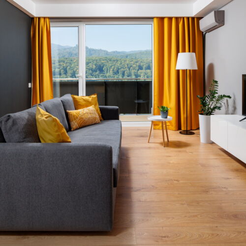 Apartament 2-osobowy z balkonem z panoramą z 1 pomieszczeniem sypialnianym