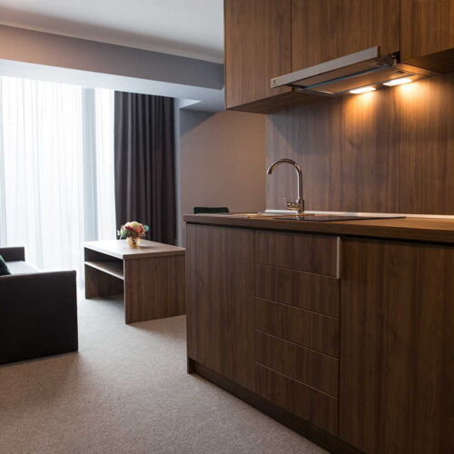 Apartament cu duș cu chicinetă proprie pentru 4 pers. (se poate solicita pat suplimentar)