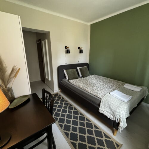 Camera dubla la parter cu vedere spre grădină