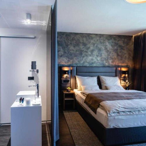 Deluxe Pokoj se sprchou s manželskou postelí (s možností přistýlky)