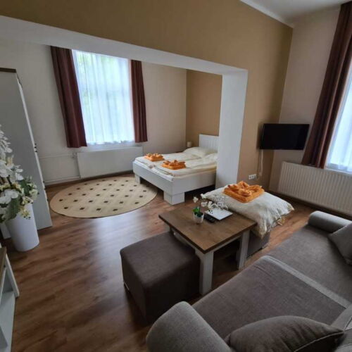 Pokoj se sprchou se společnou kuchyňkou pro 2 os. (s možností přistýlky)