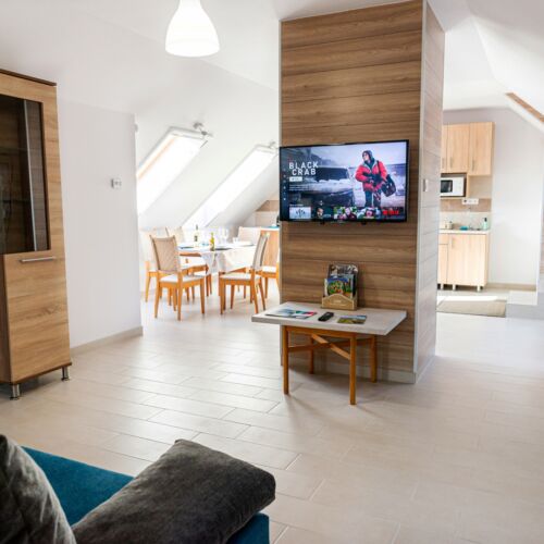 Mansard 2-Room Family Apartment for 5 Persons