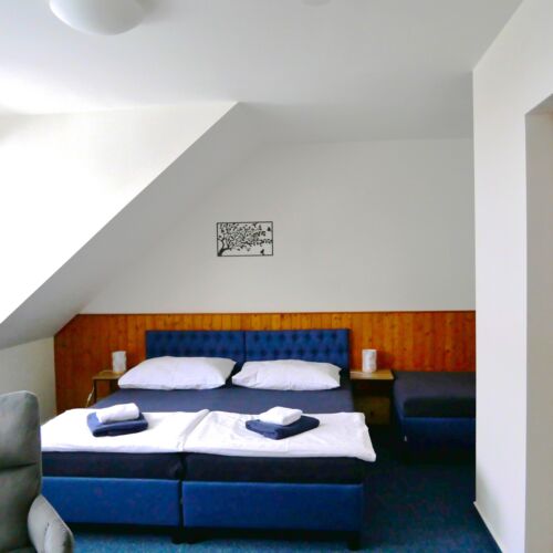 Camera tripla cu duș tV cu ecran plat