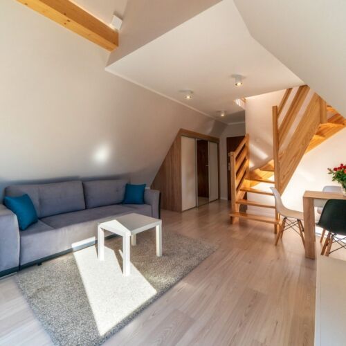 Apartament 3-osobowy z antresolą z 1 pomieszczeniem sypialnianym