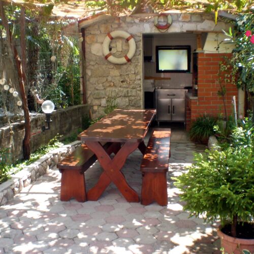 Apartament 4-osobowy z klimatyzacją z tarasem z 2 pomieszczeniami sypialnianymi A-18440-b