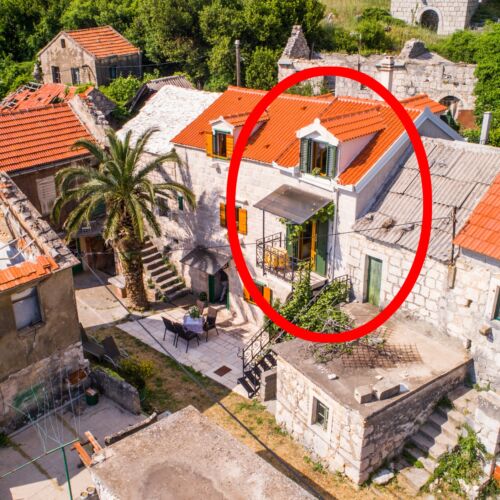 Apartament cu aer condiționat cu vedere spre mare cu 1 camera pentru 2 pers. K-18984