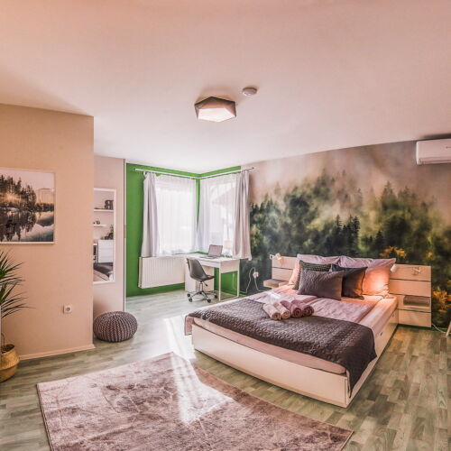 Apartament 4-osobowy Przyjemny wystrój wnętrz z widokiem na góry (możliwa dostawka)