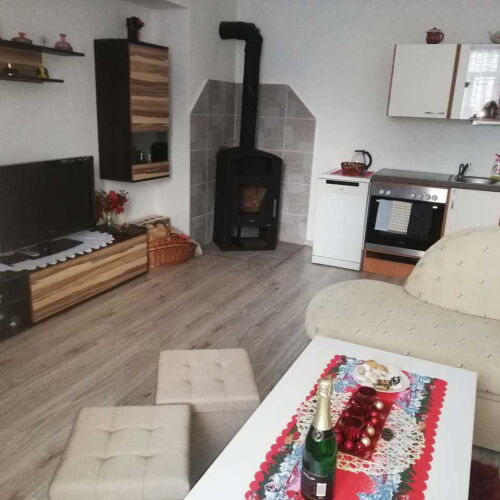 Apartman s terasou pro 4 os. se 2 ložnicemi s výhledem do zahrady
