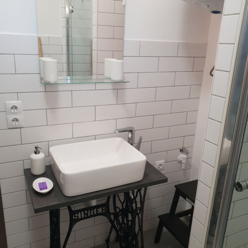 Apartament la parter cu vedere spre grădină cu 1 camera pentru 2 pers.